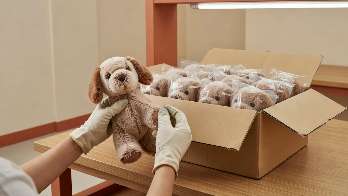 Pre-shipment QC-bank voor groothandel huisdierspeelgoed China: naadtrektests, piepertest en inspectie van de karton pack-out