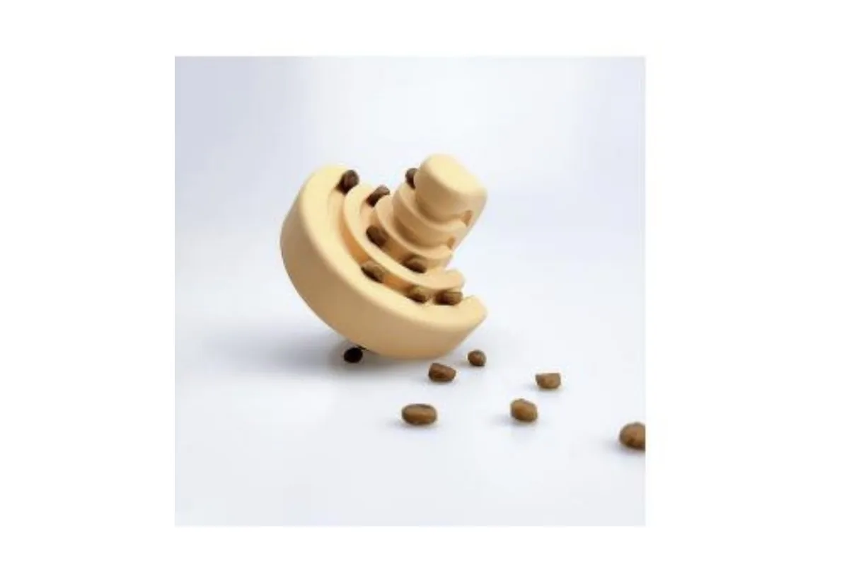 Rolrubberbal smart play, gegoten vorm met ringen, zonder opdruk